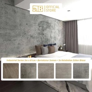 [Extra High Quality] Wallpaper Furniture Industrial Series Bertekstur Semen Terasa Timbulnya Anti Ai