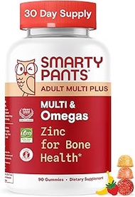 SmartyPants Multivitamin for Men & Women - Improved Formula: Multivitamin Gummies with Omega 3 (DHA/