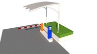 Kanopi Membrane Agtex 750 Gsm Untuk Pintu Masuk Keluar Parkir