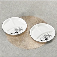 Corelle Snoopy & Charlie Edition Small Divided Plate, 2pcs
