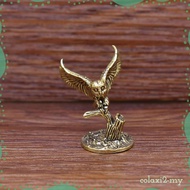 [ColaxiefMY] Brass Owl Statue Desk Topper Tea Pet Artware Craft Animal Collectible