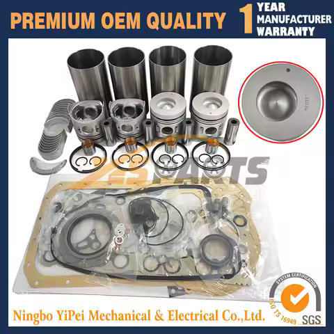 4D33 4D33T Engine Rebuild Kit for Mitsubishi Fuso Canter FE537 FE637 FE657 FG637 56MM