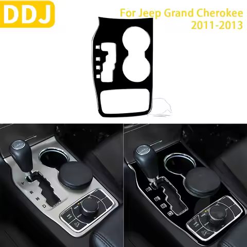 For Jeep Grand Cherokee 2011 2012 2013 Accessories Piano Black Plastic Car Interior Gear Cupholder P