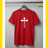 T-shirt I CROSS FAITH 3 Catholic Christian Spiritual Church Cross Men Wanita Bible Verse Word Word F
