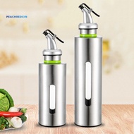 PEK-Stainless Steel Capped Oil gar Sauce Bottle Dispenser Home Kitchen BBQ Tool