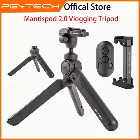 PGYTECH MANTISPOD 2.0 Bluetooth Mini Camera Vlogging Tripod|6 Modes Small Travel Flexible DSLR Pocke