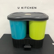 AppleLady Twin Pedal Dustbin / Step Dustbin / Rubbish Bin / Trash Bin / Dustbin / Tong Sampah Pijak 