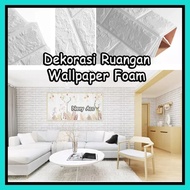 Dekorasi Ruangan Wallpaper Foam - Stiker Wallpaper Foam Brick