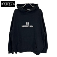 Balenciaga 2021 600583 黑色 BB PIXEL LOGO 連帽衫 XL [二手]