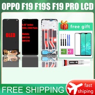 OLED OPPO F19 F19s F19 Pro LCD Display Touch Screen Replacement With Frame