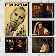 8 miles rap artist retro poster poster rap god eminem kraft paper poster prints for home decoration
