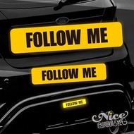 Follow me follow me Car Motorcycle Fender Modified Car Decoration Car Sticker Reflective Sticker