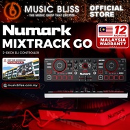 Numark MixTrack Go 2-Deck DJ Controller, Budget Portable DJ Mixer with Stems Control, Bluetooth MIDI
