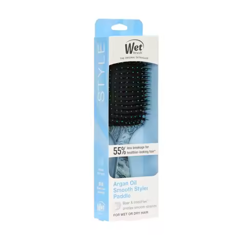 IntelliFlex Paddle Hair Brush Argan Oil Infused Detangler Brush Smooth Hair Frizz Control All Hair T