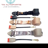 3-Point Car Safety Belt - Universal Automatic Safety Belt in Black, Cream, and Grey