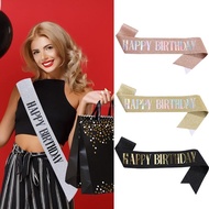 CH* Birthday Sash for Women 160x10cm Happy Birthday Sash Birthday Girl Sash Birthday Party Accessori