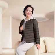 เสื้อแจ็คเก็ตขนเป็ดแบบบาง Bosideng สำหรับผู้หญิง คอตั้ง เสื้อคลุมกันหนาวแบบลำลอง แขนยาว ทรงหลวม ทรงส