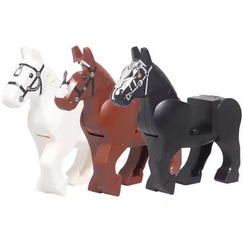 3PCS/lot Horse Pony Building Blocks Toys Kids Collection Souvenir Gift Pretend Play Decoration Boy G