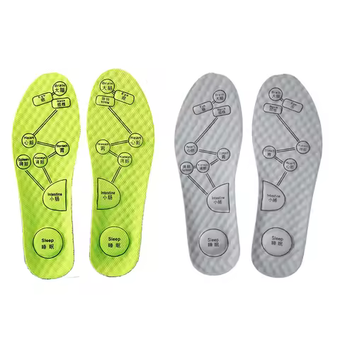 4PCS Foot Acupressure Insole Men Women Soft Breathable Sports Cushion Inserts Sweat-absorbing Deodor