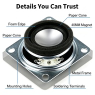 2 Inch Full Range Speaker 3W 4Ohm 52mm Square Loudspeaker 40MM Magnet 3Watt 4R Mini Speaker For DIY 