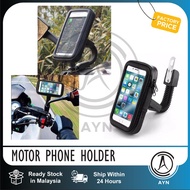 [NEW] 360° Rotation 3 Sizes waterproof Motorcycle Phone Holder Water-resistant Zipper Bag GPS Phone 