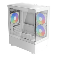 # AeroCool Viewport Mini - mATX T.G PC Case With 3x120mm Pre-Installed ARGB Fans # [BLACK/WHITE]