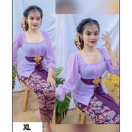 Terbaru Laris! Kebaya bali sabrina krinkle sifon dot rubia lengan kerut Murah