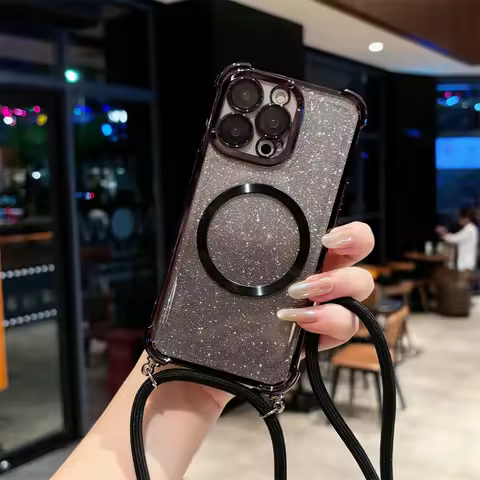 Phone Case For Vivo Y18 Y19 Y19S Y20 Y21 Y21S Y22 Y27 Y27S Y200 GT Y200i Crossbody Lanyard Magnetic