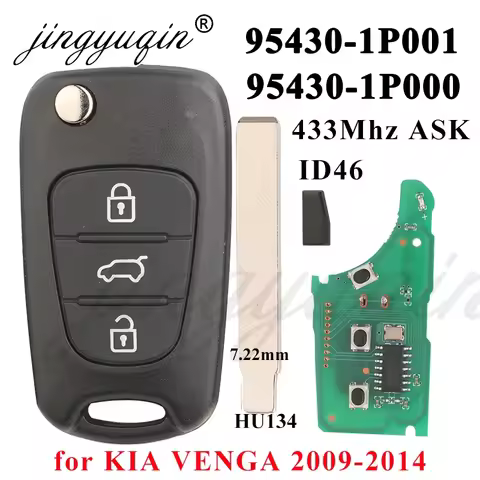 jingyuqin 95430-1P000 95430-1P001 HU134 Car Key Remote for KIA Venga 2009 2010 2011 2012 2013 2014 4
