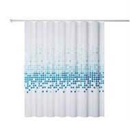 全城熱賣 - 藍色馬賽克滌綸防水布浴簾（藍色馬賽克120克）(150*180)