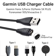 Charging Cable for Garmin Fenix 7/6/6S/6X Pro 5/5S/5X Plus Vivoactive 3 USB Charger 4s 935 Venu Sq 945 245 Dock Charger Cable