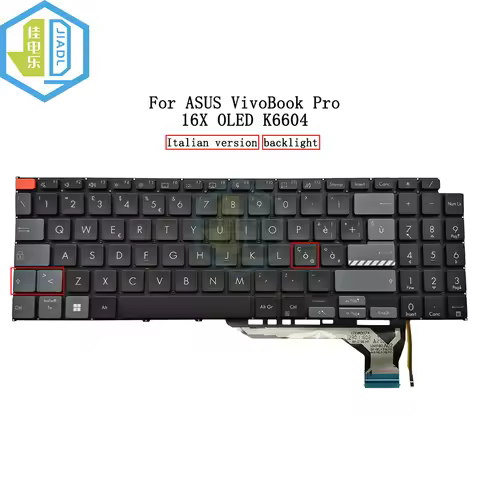 New IT Hebrew backlight laptop replacement Keyboard For ASUS Vivobook Pro 16X OLED K6604 with orange