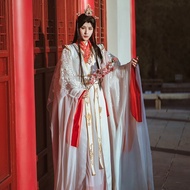 Official Blessing Cos Play Hanfu - Peacock Inspired Red & White Wedding Costume
