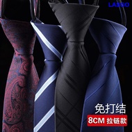 Easy To Pull Tie Male 8CM Lazy Black Business Korean Groom Wedding Wine