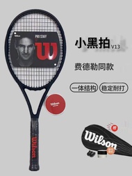 Wilson Pro Staff 97 V13 ไม้เทนนิสไม้เทนนิสฮาร์ดคาร์บอนไฟเบอร์ที่มีรูปทรงวงรีสําหรับผู้ชายและผู้หญิงท