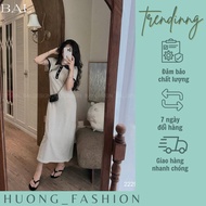 Huong fashion embroidered collared dress