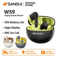 SANSUI W59 Bluetooth Earphone TWS with Mic Mini Wireless Earbuds Bluetooth 5.4 Sports Headset earbud