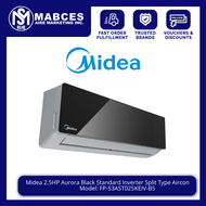 Midea 2.5HP Aurora Black Standard Inverter Split Type Aircon FP-53AST025KEIV-B5