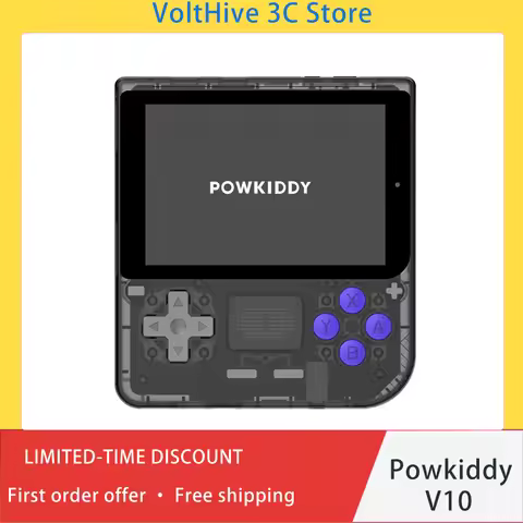 Powkiddy V10 Open Source Handheld Game Console HD Vertical Screen 64Bit 3D Emulator Support GBA FC M