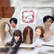 Wig human hair - rambut asli - wig monofilamen - toupee wig asli