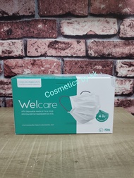 Welcare Mask Level 3 Medical Series  หน้ากากอนามัยทางการแพทย์เวลแคร์ ระดับ 3 (สีขาว) พร้อมสายคล้อง (มี 40 ชิ้น)