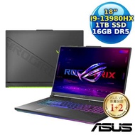 【電競好禮送】ASUS ROG Strix G18 G814JV-0032G13980HX-NBL 18吋電競筆電 (i9-13980HX/16G/1TB PCIe/RTX 4060/18 QHD/W11)