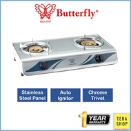 Butterfly BGC-868/343 / BGC-868/313 Stainless Steel Double Gas Stove Cooker Dapur Gas 煤气炉