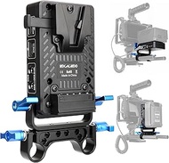 Mini V Mount Battery Adapter Plate with D-tap, Two DC 8V/4A, Two DC 12V/4A, USB 5V/2.1A & USB 5V/3A,