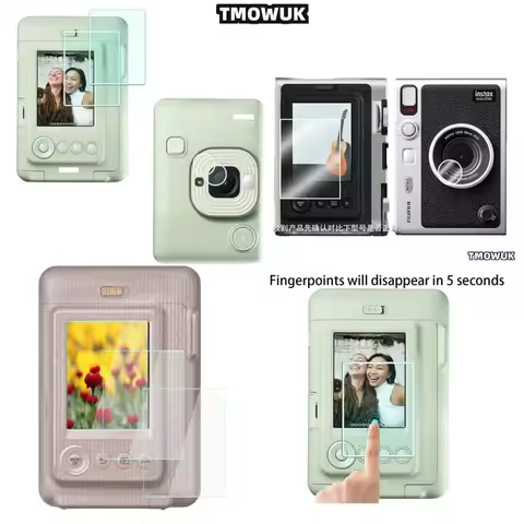 For Fujifilm Instax Mini LiPlay, Quick Clean Tempered Glass, Long-Lasting Screen Protection. For