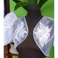 Filipiniana bolero with laces white