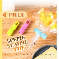 2/4 PCS Spring Plastic Sealing Clip Food Sealer Bread Bag Seal Tool  Snack Keep Fresh Storage Grip S