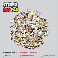 50 pcs Pizza T Pepi V66 Stickers Creative Cute Decoration for Notebook, Skateboard, hp