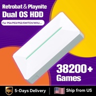 Retro Gaming Hdd Game Console Retrobat＆playnite 38200+ Aaa＆retro Games For Pc/laptop For Ps3/ps2/wii