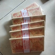 (GRESS/USED/ACAK/URUT) Uang kuno 1 gepok 100 lembar 100 rupiah perahu